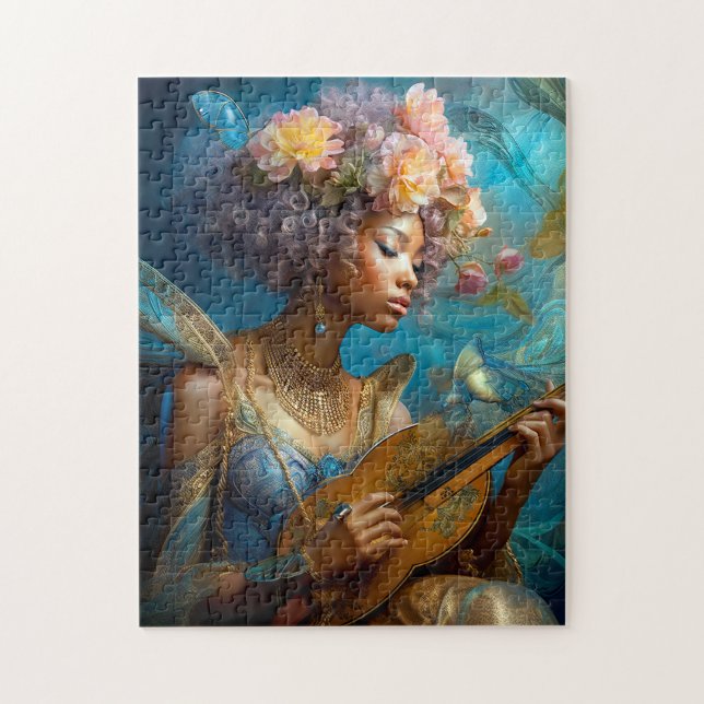 Puzzle Une femme Jouant à l'art Imaginaire africain-améri (Vertical)