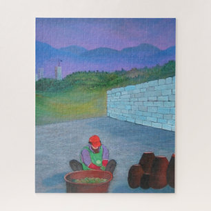 Puzzle Une femme solitaire fait Kimchi en Corée