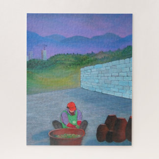 Puzzle Une femme solitaire fait Kimchi en Corée