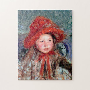 Puzzle Une fille dans un grand Casquette rouge, Mary Cass
