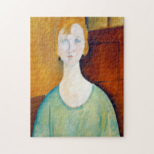 Puzzle Une fille dans une blouse verte, Modigliani