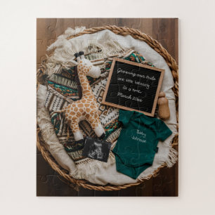 Puzzle Une grossesse vintage boho faire-part