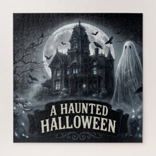 Puzzle Une illustration gothique vintage d'Halloween hant