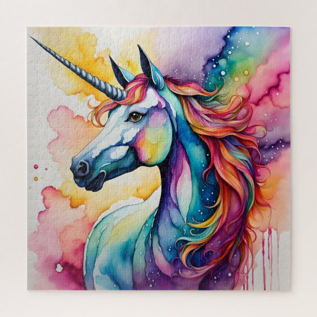 Puzzle Une licorne en aquarelle (Vertical)