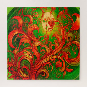Puzzle une œuvre d'art numérique complexe.