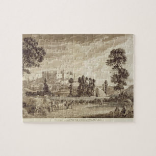 Puzzle Une partie de la ville et du château de Ludlow