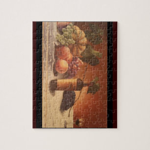 Puzzle Une peinture magnifique des fruits et du vin