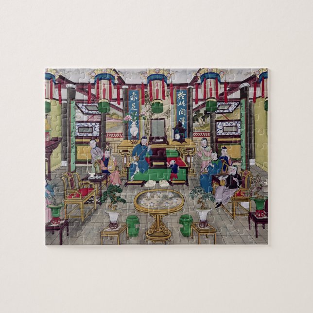 Puzzle Une salle dans la Chambre de M. Kong, un négociant (Horizontal)