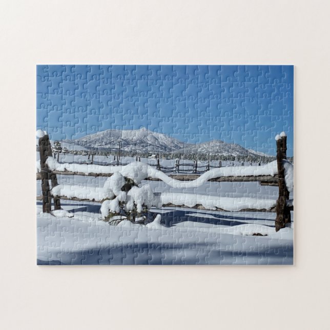 Puzzle Une Scène De Neige D'Hiver Dans Le Nord De L'Arizo (Horizontal)