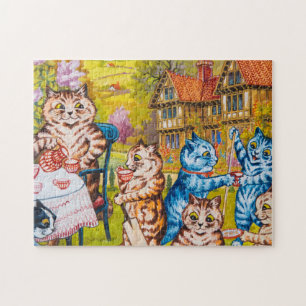 Puzzle Une soirée thé d'été par Louis Wain