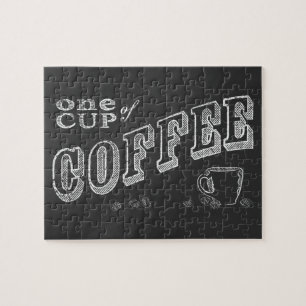 Puzzle une tasse d'ART de CRAIE de café
