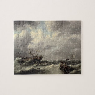 Puzzle Une tempête en mer (huile sur le panneau)