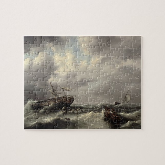 Puzzle Une tempête en mer (huile sur le panneau) (Horizontal)