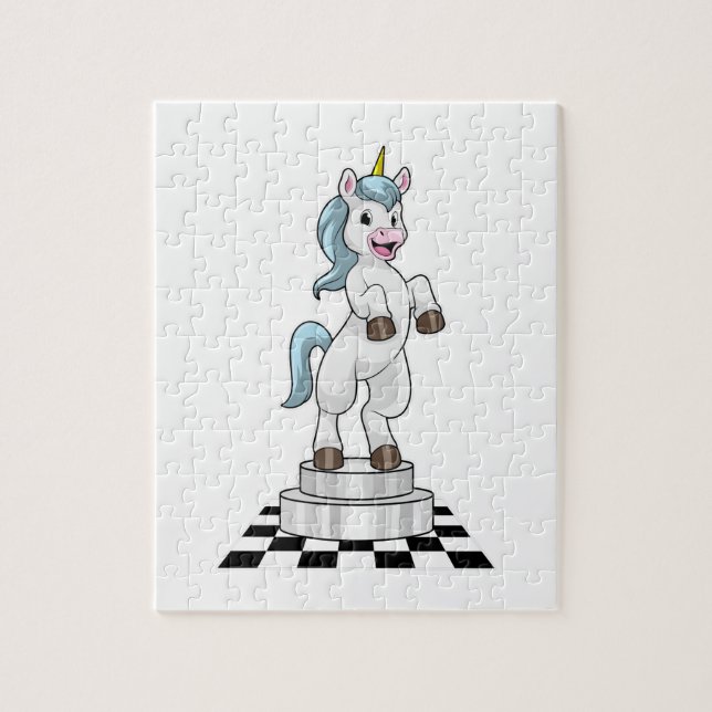 Puzzle Unicorn at Chess (Vertical)