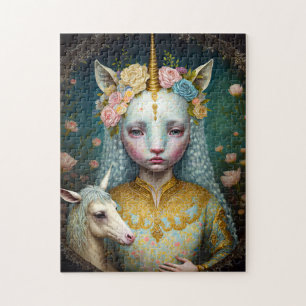 Puzzle Unicorn Femme Imaginaire Art