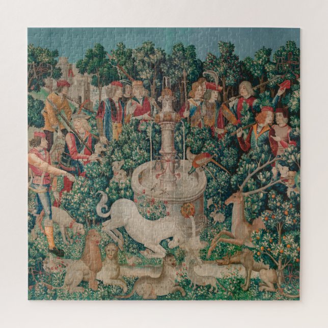 Puzzle Unicorn Hunt Medieval Art - Unicorn (Vertical)