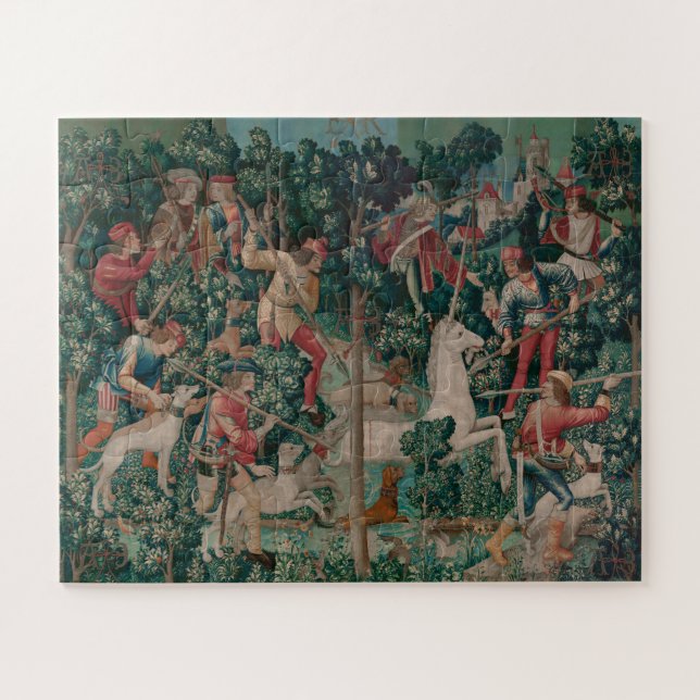 Puzzle Unicorn Hunt Medieval Art - Unicorn est attaqué (Horizontal)