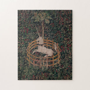 Puzzle Unicorn Hunt Medieval Art - Unicorn Rests in Garde