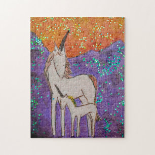 Puzzle Unicorn Mama et bébé