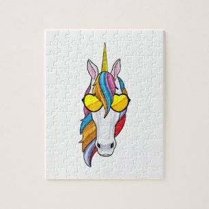 Puzzle Unicorne avec lunettes de soleil
