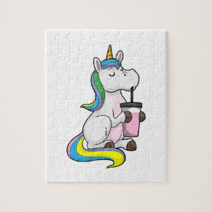 Puzzle Unicorne avec thé bulle