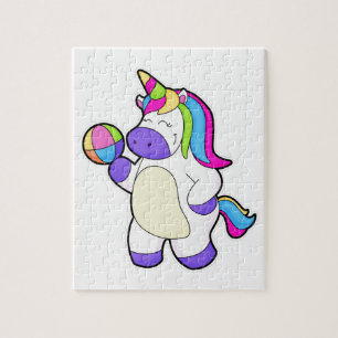 Puzzle Unicorne avec volleyball