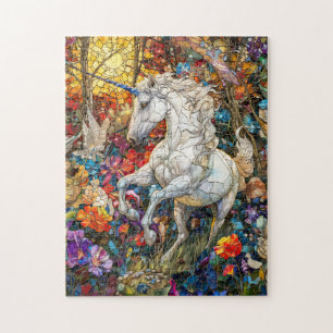 Puzzle Unicorne dans le jardin des fleurs