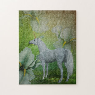 Puzzle Unicorne Et Lilies Imaginaire Cheval Art