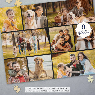 Puzzle Unique 9 photo Collage minimaliste Noir simple