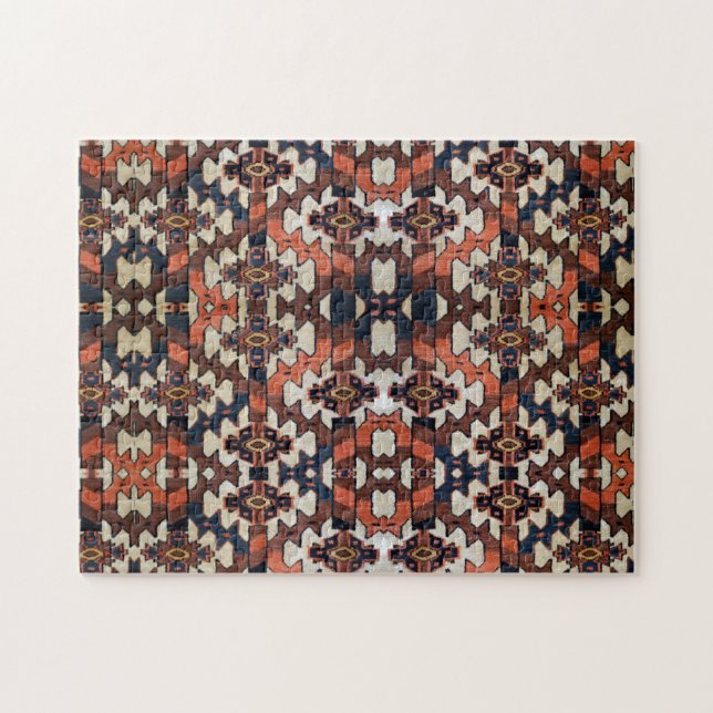 Puzzle Unique Antique Turkoman Oriental Tapis Motif (Horizontal)