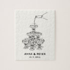 Puzzle unique illustré à la main