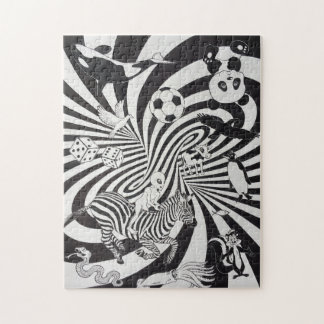 Puzzle Univers alternatif noir et blanc