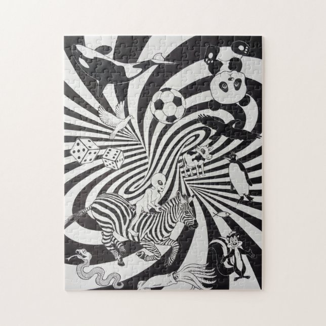 Puzzle Univers alternatif noir et blanc (Vertical)