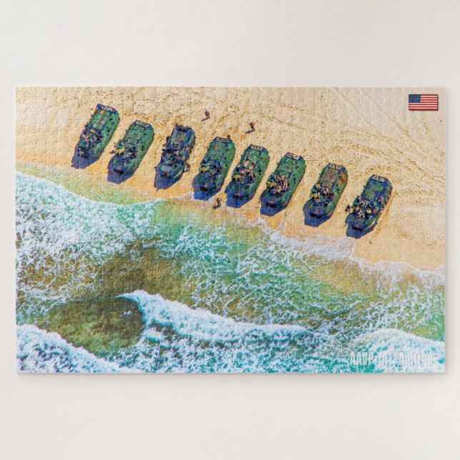 Puzzle US BEACH ASSAULT - AAV (20x30 pouces) (Horizontal)