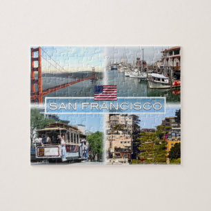 Puzzle US San Francisco - Golden Gate Bridge - Téléphériq