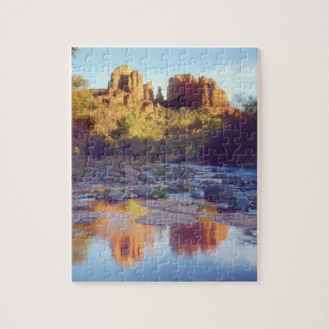 Puzzle USA, Arizona, Sedona. Le reflet de la Roche de la  (Vertical)