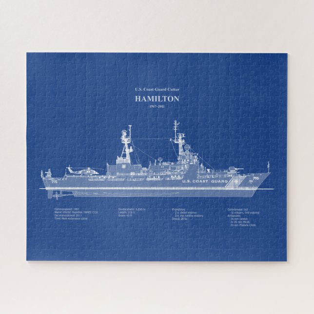 Puzzle USCG Cutter Hamilton whec-715 - ABD (Horizontal)