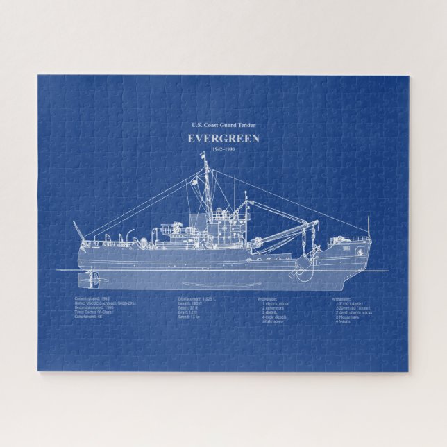 Puzzle USCGT À feuillage persistant wlb-295 - ABD (Horizontal)