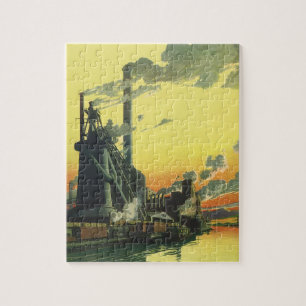 Puzzle Usine ancienne sur un quai