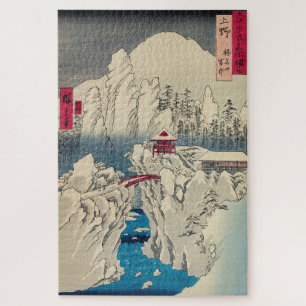 Puzzle Utagawa Hiroshige - Neige sur le mont Haruna