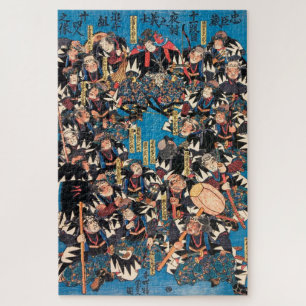 Puzzle Utagawa Kunisada Samurai Warriors japanese vintage