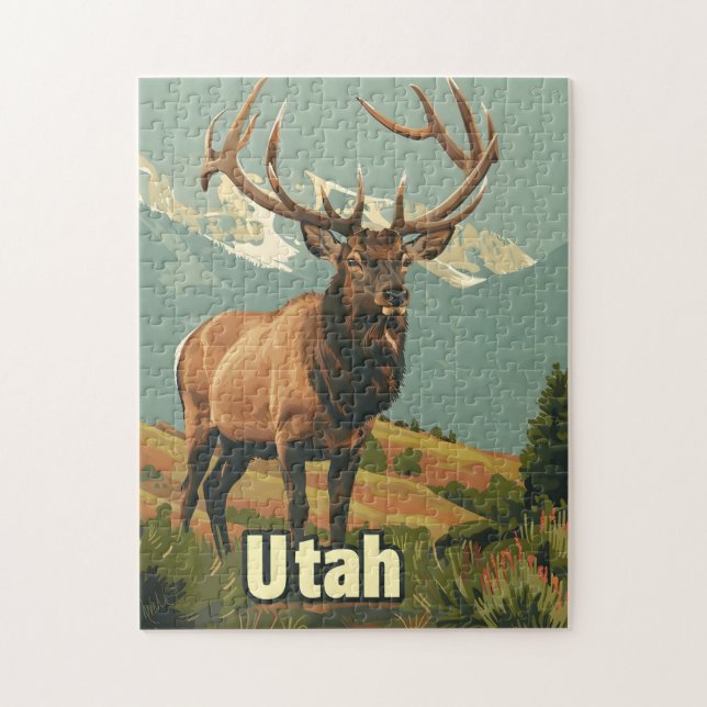 Puzzle Utah Elk (Vertical)