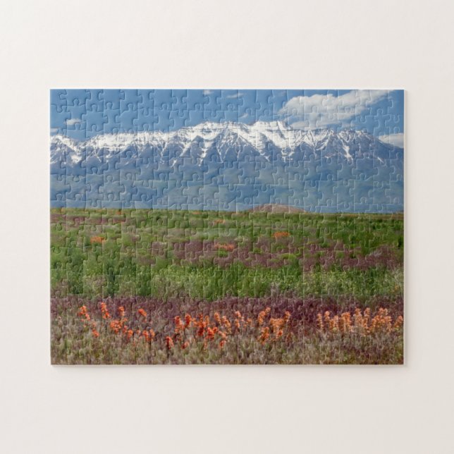 Puzzle Utah, USA. Le Mont Timpanogos s'élève au-dessus (Horizontal)