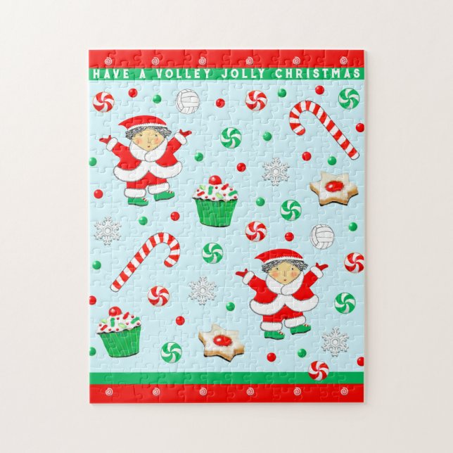 Puzzle Vacances de Noël de volley-ball (Vertical)