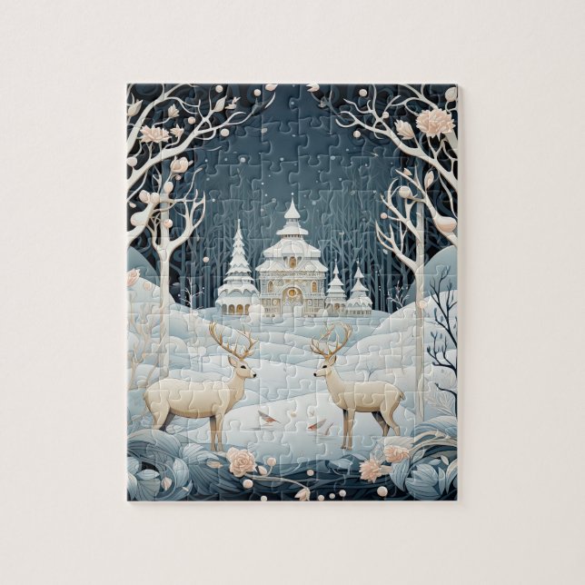 Puzzle Vacances de Noël hiver Sérénité (Vertical)
