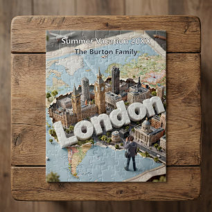 Puzzle Vacances en famille à Londres Souvenir de voyage 3