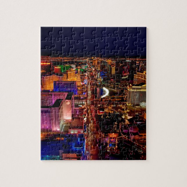Puzzle Vacances nocturnes Las Vegas Strip (Vertical)