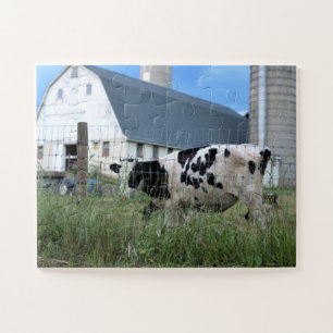 Puzzle Vache avec grange
