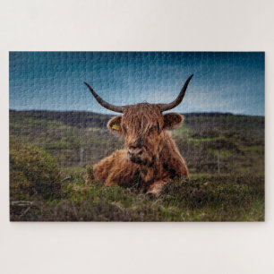 Puzzle Vache Brown à cornes