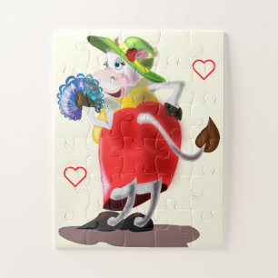 Puzzle Vache de mode